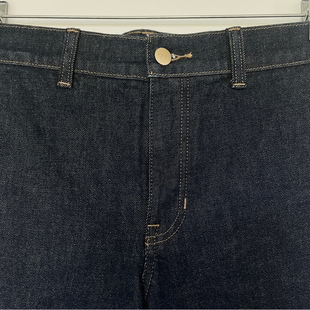 J Crew full length dark raw navy straight leg trouser jean - Picture 4 of 7